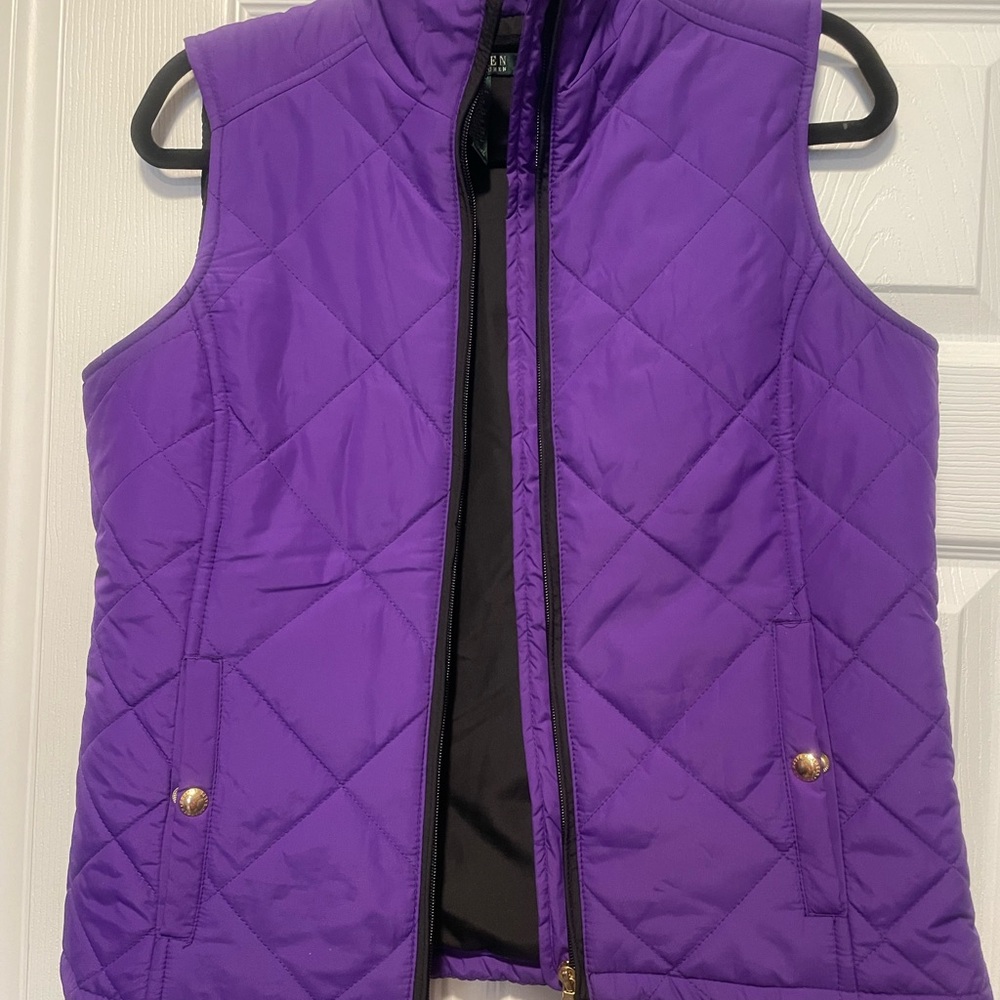 Lauren Ralph Lauren Quilted Purple Packable Vest